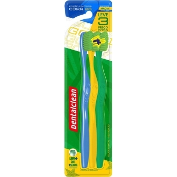 ESCOVA DENTAL BASICCOLOR COPA DO MUNDO LV3 PG2 MACIA