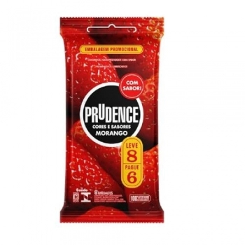 PRUDENCE PRESERVATIVOS MORANGO C/8 PG 6