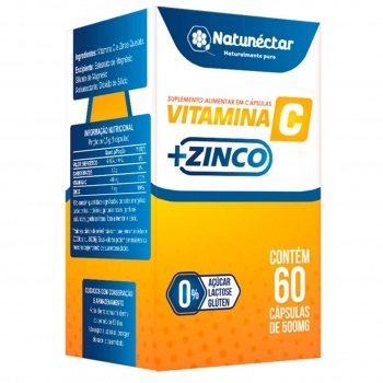 VITAMINA C + ZINCO 500MG C/60CPS NATUNECTAR