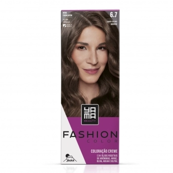 KIT FASHION COLOR 6.7 LOURO ESCURO MARROM YAMA