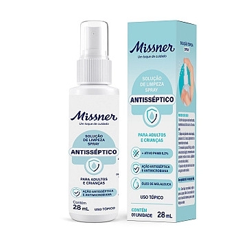 SOLUÇÃO SPRAY ANTISSÉPTICO MISSNER 28ML MISSNER