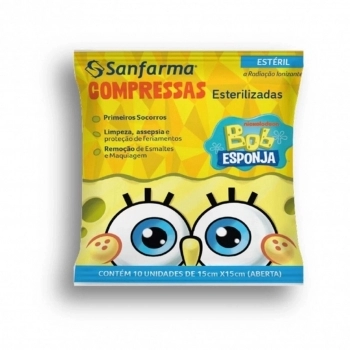 COMPRESSA NAO ADERENTE ESTERIL 40X10 BOB ESPONJA