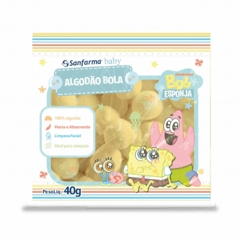 ALGODAO BOLINHAS 40G BOB ESPONJA BABY