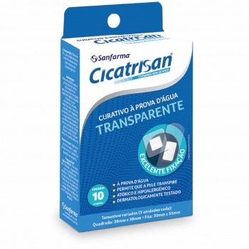 CURATIVO CICATRISAN A PROVA D AGUA VARIADOS 10 UNIDADES