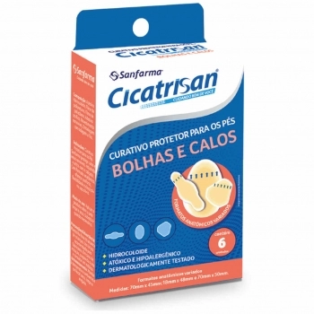 CURATIVO PARA OS PES FORMATOS VARIADOS BOLHAS 06 UNIDADES