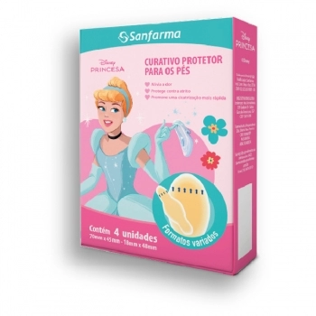 CURATIVO PROTETOR PARA OS PES C/04 UNIDADES CINDERELA