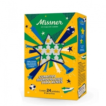 CURATIVO HIDROCOLOIDE P/ ACNES COPA DO MUNDO C/24 MISSNER