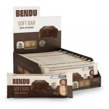 SOFT BAR DARK CHOCOLATE DISPLAY C/12X45G BENDU
