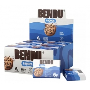 PAÇOCA WHEY COOKIES DISPLAY C/24X20G BENDU