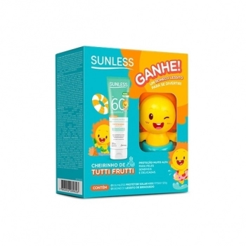 KIT PROTETOR SOLAR FPS60 KIDS + BONECO LESSITO SUNLESS