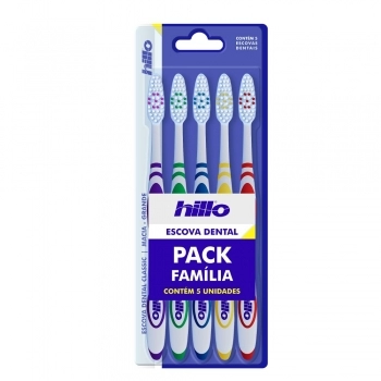 ESCOVA DENTAL ADULTO CLASSIC PACK C/5 HILLO