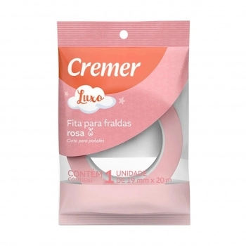 FITA P/FRALDA 19MMX20M ROSA CREMER