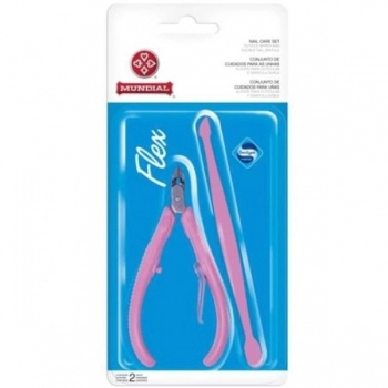 ALICATE CUTICULAS C/ESPATULA FLEX LILAS MUNDIAL