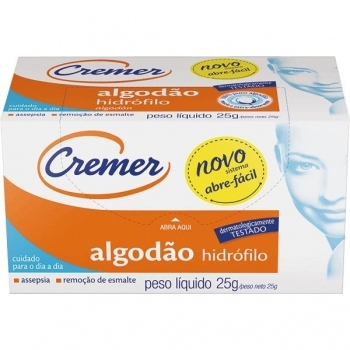 ALGODAO HIDROFILO CAIXA 25G CREMER