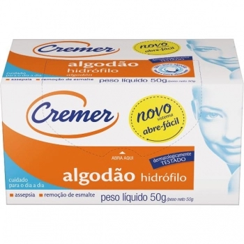 ALGODAO HIDROFILO CAIXA 50G CREMER