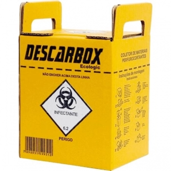 COLETOR MATERIAL PERFUROCORTANTE 13L DESCARBOX
