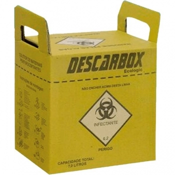 COLETOR MATERIAL PERFUROCORTANTE 7L DESCARBOX