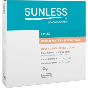 PÓ COMPACTO C/FILT.SOLAR FPS50 C/BASE BEGE CLARO
