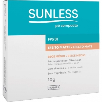 PÓ COMPACTO C/FILT.SOLAR FPS50 C/BASE BEGE MEDIO