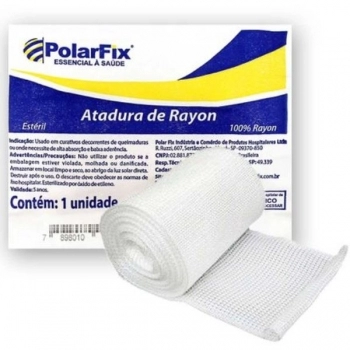ATADURA DE RAYON 7,5CM X 5M NÃO ESTERIL POLARFIX