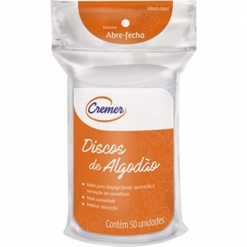 ALGODAO DISCO FACE LISA C/50 CREMER