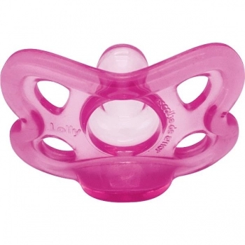 CHUPETA N°1 100% SILICONE RED ROSA LOLLY