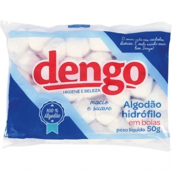 ALGODAO BOLA BRANCO 50G DENGO MELHORMED