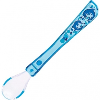 COLHER PONTA DE SILICONE OCEANO AZUL