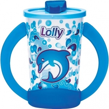 COPO OCEANO C/ALÇA 350ML AZUL LOLLY