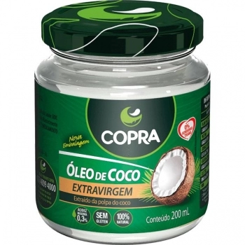 OLEO DE COCO EXTRA VIRGEM 200ML COPRA