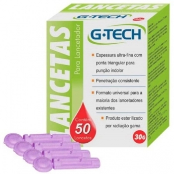 LANCETAS P/LANCETADOR 30G C/50 G-TECH